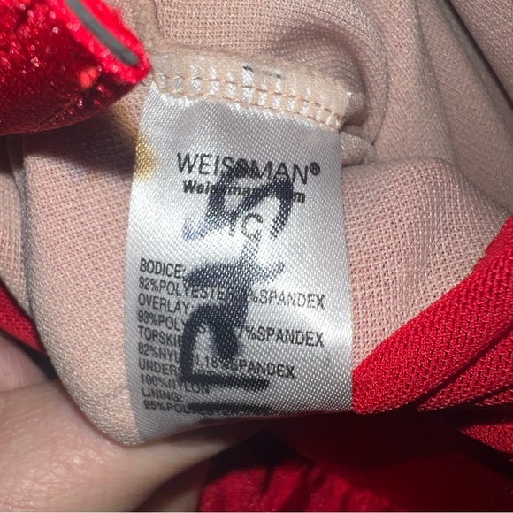 Weissman red jazz dress- size IC - Picture 6 of 6